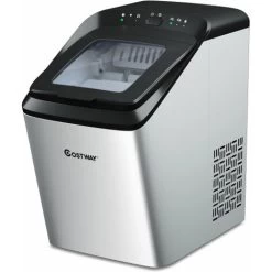 Countertop Ice Maker W/ Self-cleaning Function Ice Cubes Ready In 7 Mins Home Office Bar Silver