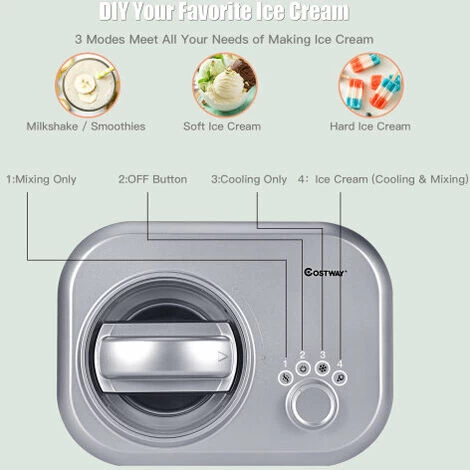 Electric Ice Cream Machine Automatic Gelato Maker Built-In Compressor 4 Electric Ice Cream Machine Automatic Gelato Maker Built-In Compressor - Image 2