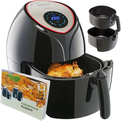 Monzana Air Fryer 6.5L XXL Digital Touch Control, Timer, Healthy Cooking 1850W 4 Monzana Air Fryer 6.5L XXL Digital Touch Control, Timer, Healthy Cooking 1850W - Image 2