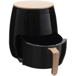 Livingandhome 4.5L Electric Air Fryer With Non-Stick Basket LCD Digital Screen, Black -Kitchen Appliances Discounts 59013973 4