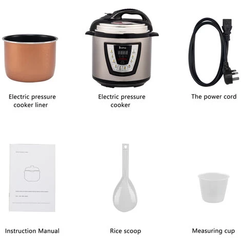 6L 13 IN 1 1000W Non-Stick Multi Function Electric Pressure Cooker Stainless Steel Rice Slow 5 6L 13 IN 1 1000W Non-Stick Multi Function Electric Pressure Cooker Stainless Steel Rice Slow - Image 3