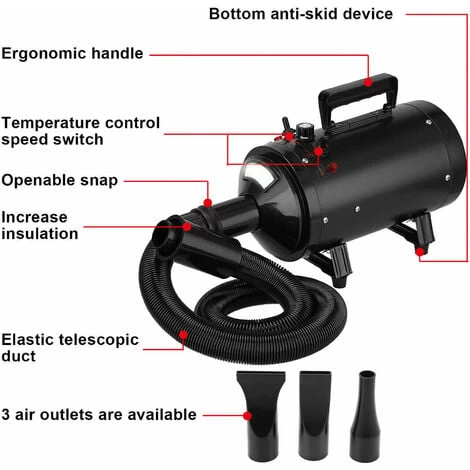 2800W Adjustable Stepless Speed Car Motorcycle Power Air Dryer Blaster Blower 5 2800W Adjustable Stepless Speed Car Motorcycle Power Air Dryer Blaster Blower - Image 3