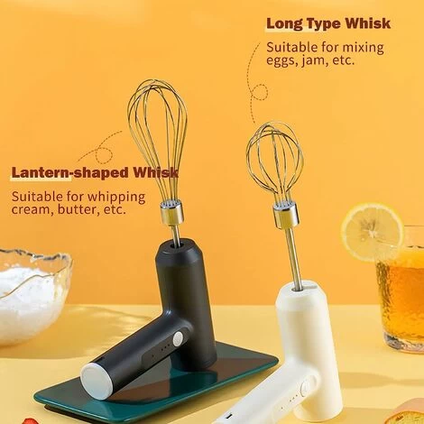 Electric Egg Beater With Two Wire Beaters Food Beater 3 Speed Whisk Vertical Cordless Hand Mixer With Egg Separator For Cake Egg Custard Cooking 7 Electric Egg Beater With Two Wire Beaters Food Beater 3 Speed Whisk Vertical Cordless Hand Mixer With Egg Separator For Cake Egg Custard Cooking - Image 5