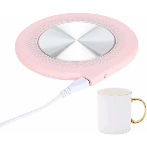 USB Heating Insulation Pad, 10W Coffee Milk Tea Cup Heating Mat, Pink 3 USB Heating Insulation Pad, 10W Coffee Milk Tea Cup Heating Mat, Pink