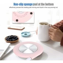 USB Heating Insulation Pad, 10W Coffee Milk Tea Cup Heating Mat, Pink 10 USB Heating Insulation Pad, 10W Coffee Milk Tea Cup Heating Mat, Pink -Kitchen Appliances Discounts 59939492 4