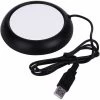 USB Wood Grain Mug Warmer Heat Drink Cup Mat Office Tea Coffee Warmer Pad Black -Kitchen Appliances Discounts 59939595 1