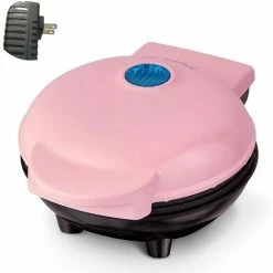 HIASDFLS Mini Gaufrier, Petit Gaufrier, Gaufrier Antiadhésif Pour Pommes De Terre Rissolées, Keto Chaffle Facile À Nettoyer Pour Crêpes Individuelles, Biscuits, Œufs Et Petit-Déjeuner, Déjeuner Et Col