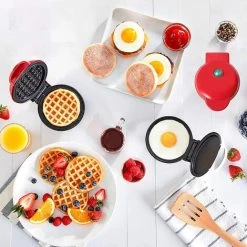 HIASDFLS Mini Gaufrier, Petit Gaufrier, Gaufrier Antiadhésif Pour Pommes De Terre Rissolées, Keto Chaffle Facile À Nettoyer Pour Crêpes Individuelles, Biscuits, Œufs Et Petit-Déjeuner, Déjeuner Et Col 10 HIASDFLS Mini Gaufrier, Petit Gaufrier, Gaufrier Antiadhésif Pour Pommes De Terre Rissolées, Keto Chaffle Facile À Nettoyer Pour Crêpes Individuelles, Biscuits, Œufs Et Petit-Déjeuner, Déjeuner Et Col -Kitchen Appliances Discounts 60224924 4