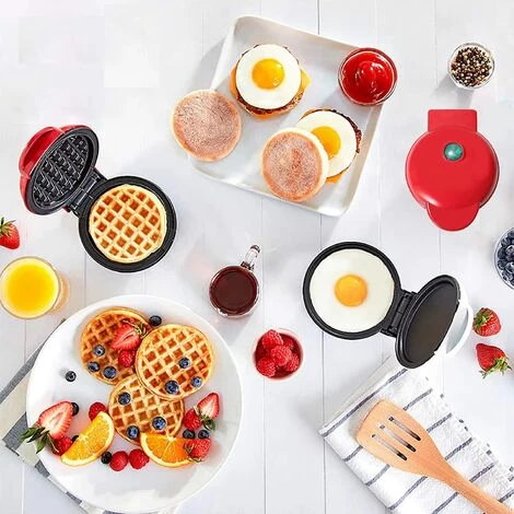 HIASDFLS Mini Gaufrier, Petit Gaufrier, Gaufrier Antiadhésif Pour Pommes De Terre Rissolées, Keto Chaffle Facile À Nettoyer Pour Crêpes Individuelles, Biscuits, Œufs Et Petit-Déjeuner, Déjeuner Et Col 6 HIASDFLS Mini Gaufrier, Petit Gaufrier, Gaufrier Antiadhésif Pour Pommes De Terre Rissolées, Keto Chaffle Facile À Nettoyer Pour Crêpes Individuelles, Biscuits, Œufs Et Petit-Déjeuner, Déjeuner Et Col - Image 4