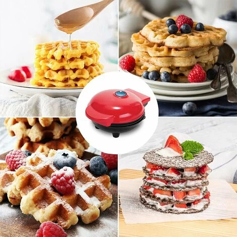 HIASDFLS Mini Gaufrier, Petit Gaufrier, Gaufrier Antiadhésif Pour Pommes De Terre Rissolées, Keto Chaffle Facile À Nettoyer Pour Crêpes Individuelles, Biscuits, Œufs Et Petit-Déjeuner, Déjeuner Et Col 7 HIASDFLS Mini Gaufrier, Petit Gaufrier, Gaufrier Antiadhésif Pour Pommes De Terre Rissolées, Keto Chaffle Facile À Nettoyer Pour Crêpes Individuelles, Biscuits, Œufs Et Petit-Déjeuner, Déjeuner Et Col - Image 5