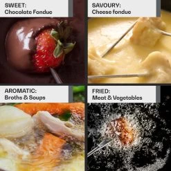 Klarstein Holsten Fondue Set Pot Stove Burner 6 Forks 1.5 L Cast Iron -Kitchen Appliances Discounts 60495104 5