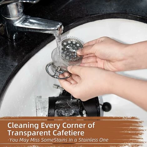 French Press Coffee Maker 2 Cups, Cafetiere Coffee Press, Perfect For Coffee Lover Gifts Morning Coffee, Maximum Flavor Coffee Brewer With Stainless Steel Filter, 12 Oz/350 ML 7 French Press Coffee Maker 2 Cups, Cafetiere Coffee Press, Perfect For Coffee Lover Gifts Morning Coffee, Maximum Flavor Coffee Brewer With Stainless Steel Filter, 12 Oz/350 ML - Image 5