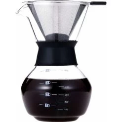 Pour Over Coffee Maker 20 Oz,Pour Over Coffee Dripper Glass Carafe,Pour Over Coffee Maker With Handle,Pour Over Coffee Maker With Borosilicate Glass Carafe
