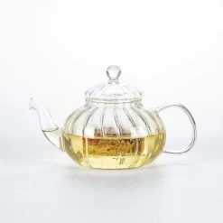 Glass Teapot With Infuser Pumpkin Design(600ml Pumpkin Teapot)