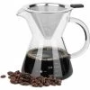 Pour Over Coffee Maker With Stainless Steel Filter, Borosilicate Glass Carafe Manual Coffee Dripper Brewer With Handle, No Paper Filters Needed Hand Drip Coffee Maker (400ml) -Kitchen Appliances Discounts 60700304 1