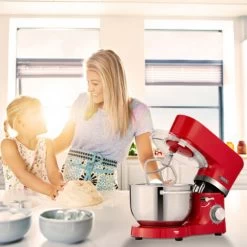 AREBOS Food Processor 1500W With 2x Stainless Steel Mixing Bowls Low Noise 6 Levels Black - Black -Kitchen Appliances Discounts 61306735 4