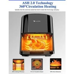 Proscenic T22 Air Fryer With 13 Presets & Shake Reminder, Oil Free Air Fryer 5L, Low-Noise, Compatible With APP & Alexa, 100+ Online Recipes, LED Touch Screen, Non-Stick Basket, 1700W -Kitchen Appliances Discounts 61309884 3