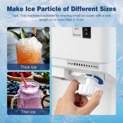 350W Electric Ice Crusher Countertop Ice Shaved Machine Adjustable Ice Texture -Kitchen Appliances Discounts 64517248 4