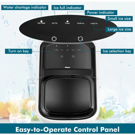 15KG/ 24H Countertop Ice Maker Portable Ice Maker Machine W/ Ice Scoop 5 15KG/ 24H Countertop Ice Maker Portable Ice Maker Machine W/ Ice Scoop - Image 3