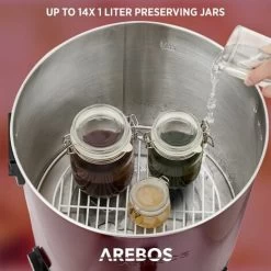 AREBOS Automatic Preserving Cooker 1800 W Preserving Pot 28 L With Timer, Thermostat & Overheating Protection Steplessly Adjustable 30-110°C Mulled Wine Cooker Incl. Preserving Jar Lifter & Prese -Kitchen Appliances Discounts 66438939 4