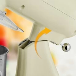 AREBOS Retro Food Processor 1800 W Cream Kneading Machine With 6L Stainless Steel Mixing Bowl Low Noise Kitchen Mixer With Mixing Hook, Dough Hook, Whisk And Splash Guard 6 Speeds -Kitchen Appliances Discounts 66438943 5