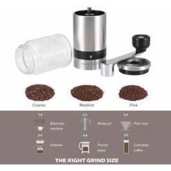 Manual Coffee Grinder With Adjustable Grind - Portable Fast Grinding, Multiple Settings For Coarseness, For Coffee Lovers -Kitchen Appliances Discounts 67263291 3
