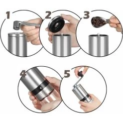 Manual Coffee Grinder With Adjustable Grind - Portable Fast Grinding, Multiple Settings For Coarseness, For Coffee Lovers -Kitchen Appliances Discounts 67263291 4