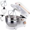 AREBOS Stand Mixer 1500W With 6L Stainless Steel Mixing Bowl White Rose Gold Incl. Mixing Hook, Dough Hook, Whisk Splash Guard 6 Speeds Kneading Machine Dough Machine -Kitchen Appliances Discounts 67421057 1