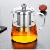 Heat Resistant Glass Teapot With Infuser, Clear Handle, Perfect For Tea And Coffee - (450ml) -Kitchen Appliances Discounts 67924862 1