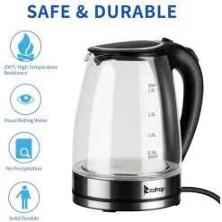 HD-1857-A 220V 2200W 1.8L Electric Glass Kettle UK Plug -Kitchen Appliances Discounts 68011492 5