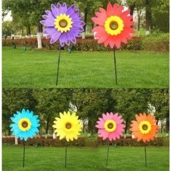 14 Inch Sunflower Pinwheels Wind Spinners Garden Party Pinwheel Windmill Suitable For Garden, Party, Outdoor, Yard, Decoration, Yellow -Kitchen Appliances Discounts 68091175 5