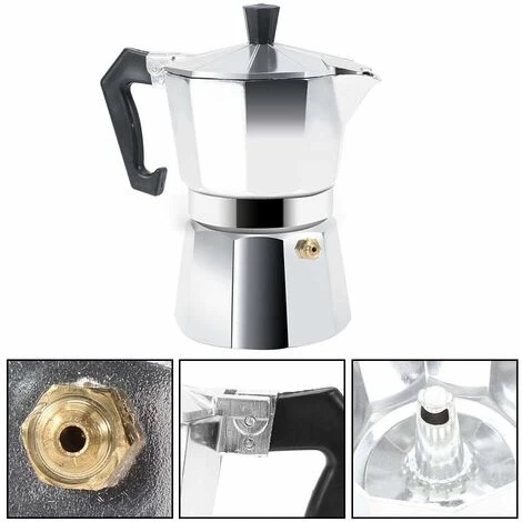 Moka Pot Machine Express Italian Coffee Maker Espresso Stainless Steel Kettle(450ML 9cups) 6 Moka Pot Machine Express Italian Coffee Maker Espresso Stainless Steel Kettle(450ML 9cups) - Image 4
