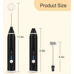 Electric Milk Frother, USB Rechargeable Milk Frother 2 In 1 Hand-held Battery-operated Milk Frother For Coffee, Latte, Cappuccino, Beating Eggs 10 Electric Milk Frother, USB Rechargeable Milk Frother 2 In 1 Hand-held Battery-operated Milk Frother For Coffee, Latte, Cappuccino, Beating Eggs -Kitchen Appliances Discounts 68107200 4