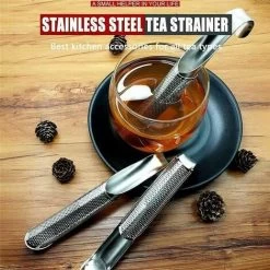 Stainless Steel Tea Diffuser, Hanging Cup Type Tea Making Tool Tea Leak For Loose Tea, Rose, Coffee, Spices, Long Handled Tea Filter Pipe (4 Pieces)， -Kitchen Appliances Discounts 69019577 2