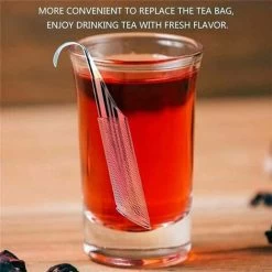Stainless Steel Tea Diffuser, Hanging Cup Type Tea Making Tool Tea Leak For Loose Tea, Rose, Coffee, Spices, Long Handled Tea Filter Pipe (4 Pieces)， -Kitchen Appliances Discounts 69019577 4