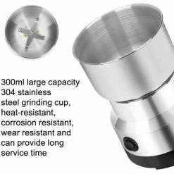 Multipurpose Electric Coffee Bean Grinding Tool Stainless Steel Milling Machine For Seeds Spices Herbs Nuts,EU Plug - EU Plug -Kitchen Appliances Discounts 69293016 3