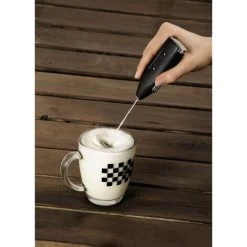 Milk Frother (in Steel, Very Powerful Motor At 14,000 Rpm, Special Spiral, Easy Cleaning, Milk Frother, Matcha Brush) Black -Kitchen Appliances Discounts 70568403 2