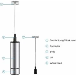 Electric Milk Frother, Milk Frother, Stainless Steel Milk Frother, And Cold Foam For Coffees, Espressos, Lattes, Cappuccinos -Kitchen Appliances Discounts 71285745 4