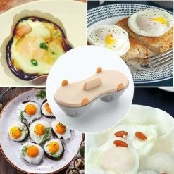 Microwave Egg Poacher - Egg Boiler - Kitchen Utensil - Steamed - Cooking Utensil(Orange) -Kitchen Appliances Discounts 71285784 5