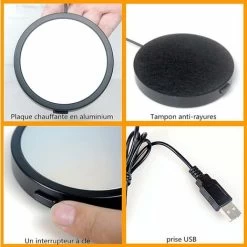 Coffee Cup WarmerㄛUSB Electric Heated Coaster,Teapot Warmer,Provides Consistent Temperature For Coffee, Milk And Beverages In Office And Home -Kitchen Appliances Discounts 71418951 5