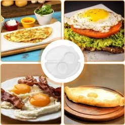 Microwave Omelet Dish, Special Microwave Omelette Cooker, Egg Poacher, Microwave Omelette Maker, Microwave Omelette Maker For Fried Egg Omelets Poached Eggs (White) -Kitchen Appliances Discounts 71418955 4