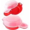 2 Pack Microwave Egg Cooker, 1 Minute Quick, Hamburger, Omelet (Red And Clear) -Kitchen Appliances Discounts 71418962 1