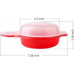2 Pack Microwave Egg Cooker, 1 Minute Quick, Hamburger, Omelet (Red And Clear) 10 2 Pack Microwave Egg Cooker, 1 Minute Quick, Hamburger, Omelet (Red And Clear) -Kitchen Appliances Discounts 71418962 4