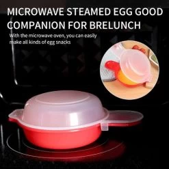 2 Pack Microwave Egg Cooker, 1 Minute Quick, Hamburger, Omelet (Red And Clear) 11 2 Pack Microwave Egg Cooker, 1 Minute Quick, Hamburger, Omelet (Red And Clear) -Kitchen Appliances Discounts 71418962 5