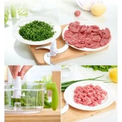 Kitchen Hand Crank Food Processor/Manual Meat Chopper/Vegetable Cutter And Chopper/Fruit Blender With Egg Separator Rotary Onion Chopper -Kitchen Appliances Discounts 72371381 3