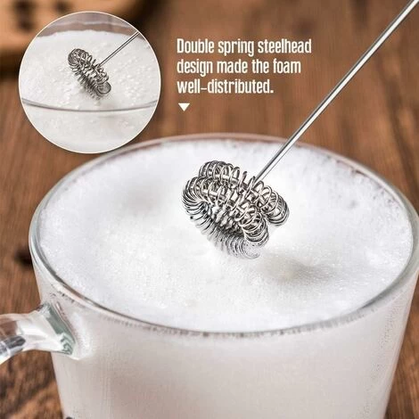 Portable Milk Frother Electric Milk Frother With Stainless Steel Whisk For Whipping Coffee/latte/cappuccino 5 Portable Milk Frother Electric Milk Frother With Stainless Steel Whisk For Whipping Coffee/latte/cappuccino - Image 3