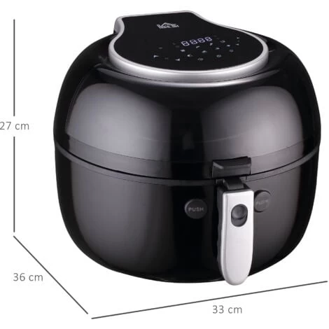 HOMCOM 7L Digital Air Fryer W/ Dehydrate 7 Presets, Rapid Air Circulation 1500W 4 HOMCOM 7L Digital Air Fryer W/ Dehydrate 7 Presets, Rapid Air Circulation 1500W - Image 2