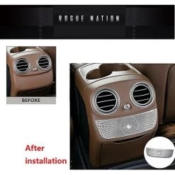 For C E Class Glc Gla W205 W213 X253 Car Stainless Steel Rear Armrest Vent Outlet Horn Cover Trim A -Kitchen Appliances Discounts 74692360 3