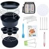 Air Fryer Accessories (15 Sets +20 Cookbook) -8 Inch, The Air Fryer Accessories, Suitable For 4.2-6.8QT Air Fryer All Brands