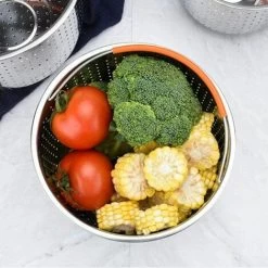 Steamer Basket,304 Stainless Steel Vegetable Steamer Basket, Steamer Rice Cooker Basket Pressure Cooker Steamer Basket With Silicone Covered Handle For Cooking Vegetables And Foods -Kitchen Appliances Discounts 75024563 5